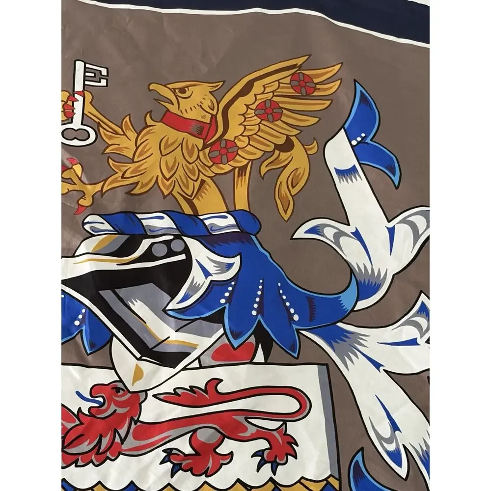 Vtg Kent School CT Silk Scarf ~ Harris Made In England Bespoke Crest Motto RARE